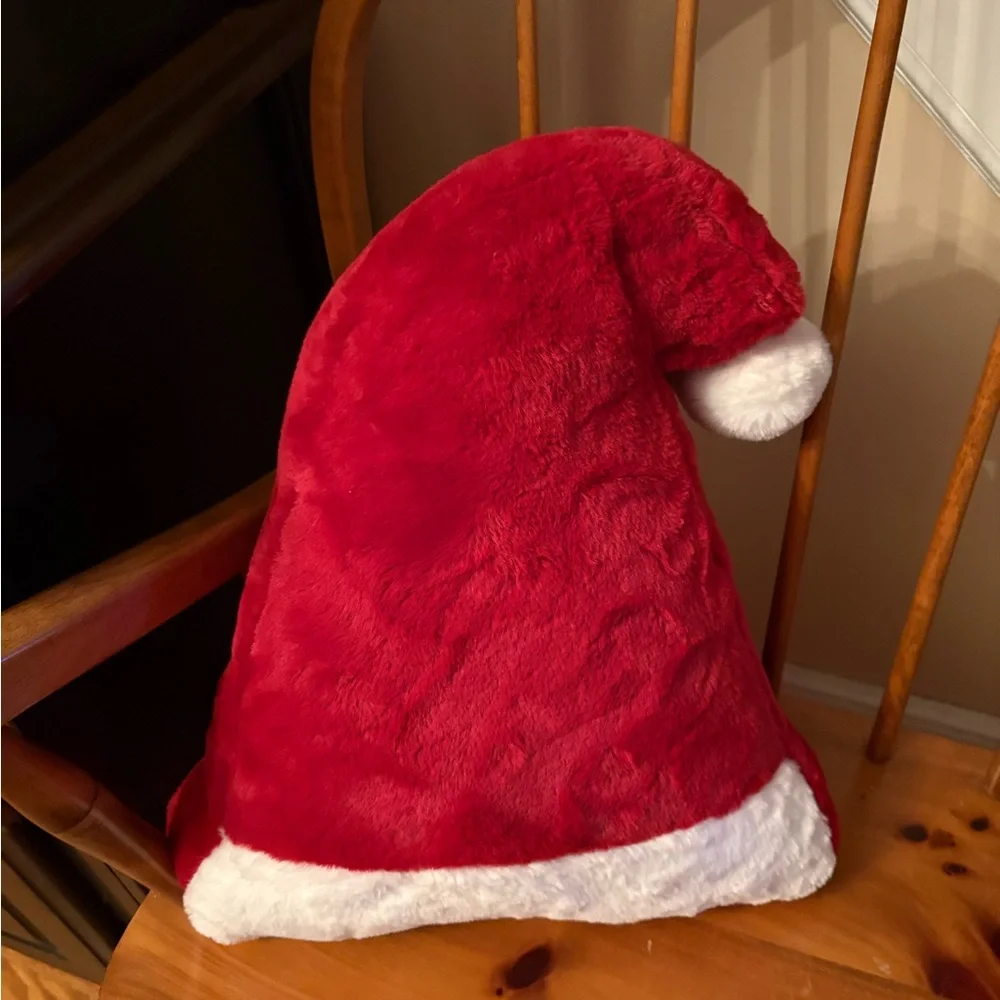 Festive Red Santa Hat Plush Pillow